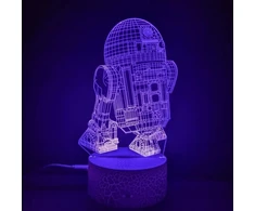 Moxomi Naktinė lempa 3D LED W KSZTAŁCIE STAR WARS R2-D2 16 KOLORÓW Pultas