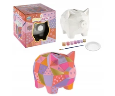 Omega Toys Moxy „PIGGY PIGGY BANK“ KERAMINIS KŪRYBINIS DAŽYMO RINKINYS, skirtas „pasidaryk pats“ vaikams