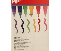 MP Klijai rankdarbiams su blizgučiu ArtixKid, įvairių spalvų, 6 vnt.