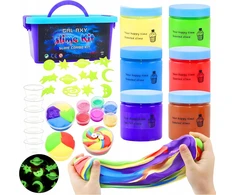 Mpmax GALAXY SLIME SET GLUTY MASS lagaminas šviečia tamsioje galaktikoje