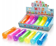 Mpmax SLIME TUBES PLASTIC PASTE GLUTY DIDELIS RINKINYS VAIKAMS, SPALVINGAS 6 Vnt.