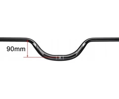 MTB DVIRAČIO VARANA LENKTA Juodas ALUMININIS Teyssor 780mm / 31,8mm DYV