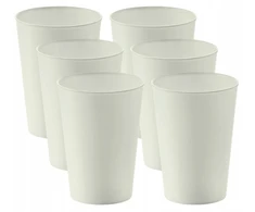 MTM plastikinis MAŽAS puodelių rinkinys iš 6 dalių 6,7 x 9,5 cm PILKA