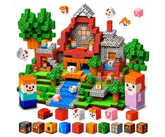 MTOYS MAGNETINIAI BLOKAI 3D PIKSELIŲ KUBAI 150 EL. FIGURĖLIŲ DOVANŲ DĖŽUTĖ