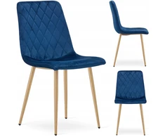 MUFART VELUR VELVET MINKŠTA KĖDĖ SVETAINEI, VALGOMAI, VELURO NAVY AMPLE