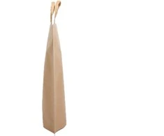 Multipack Popierinis maišelis plokšč. rankenomis buteliui 230x90x380mm rudas