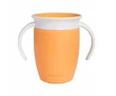 Munchkin Miracle 360° treniruočių puodelis su rankenėlėmis, oranžinis, 207 ml