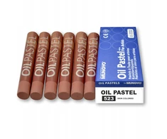 Mungyo aliejiniai pasteliai, 6 vnt., odos spalva