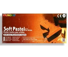 Tadeo Trading Mungyo sausieji pasteliai, 12 spalvų, sepijos atspalviai
