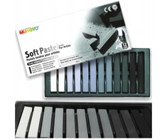 Tadeo Trading Mungyo sausų pastelės Mp-12-g, 12 vnt., pilkos spalvos atspalviai