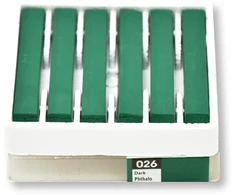 Mungyo sausų pastelinių kreidelių rinkinys, 6 vnt., tamsiai turkio žalia