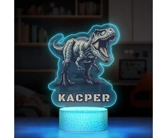 Murrano Lampka Nocna 3D LED Dinozaur T-Rex Prezent dla Chłopca Dzieci na Urodziny