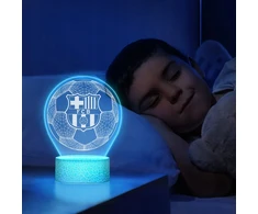 Murrano Lampka Nocna LED 3D FC Barcelona Futbolo kamuolys Prezent dla Dziecka Chłopca