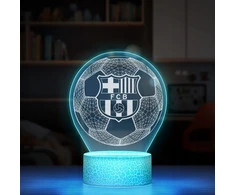 Murrano Lampka Nocna LED 3D FC Barcelona Futbolo kamuolys Prezent dla Dziecka Chłopca