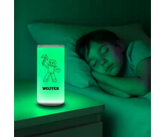 Murrano Lampka Nocna LED RGB su Imieniem Pikselowy Ludzik Dotyk Prezent na Urodziny