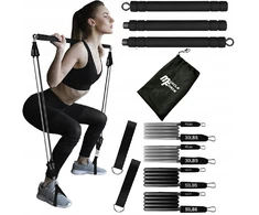 MuscleForge® prisitraukimo strypas su pasipriešinimo juostomis