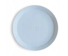 Mushie Round vaikiškos lėkštės 2 pak. Powder Mėlyna