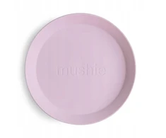 Mushie Round vaikiškos lėkštės 2 vnt. Soft Lilac