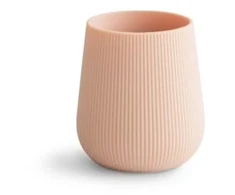Mushie silikoninis pirmasis puodelis Blush, rausvas