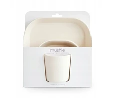 „Mushie“ vaikiškų stalo įrankių rinkinys „Square Ivory“.