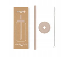 MUUKI buteliuko šiaudelis Lounge Straw + CAP DESERT ROSE 720 ml