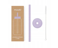 MUUKI buteliuko šiaudelis Lounge Straw+CAP PASTEL LILAC 720 ml