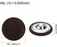 MYGTUKAI 10 Vnt. 25 mm APVALIA DANGTA MEDŽIAGA METALAS SIUVIMO RUDAS