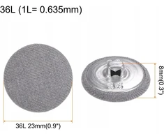 MYGTUKAI 20 Vnt. 23 mm METALINIO APVALIO SIUVIMO DEKORATYVINIS APVALŠTAS ILGUS