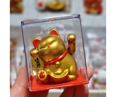 Myhomelife Figūrėlė szczęścia machający Maneki Neko japoński kotek na baterie słoneczną