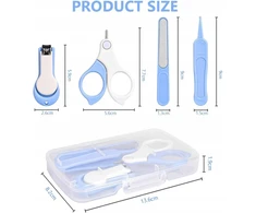 NAGAŲ PRIEŽIŪROS RINKINYS 4IN1 KŪDIKLIŲ VAIKŲ ABS PLIENINĖ HIGIENOS DĖKLĖ