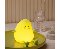 NAKTINĖ LEMPA VAIKAMS MANGO MINKŠTAS SPALVOTAS 3000K LED USB SILIKONAS