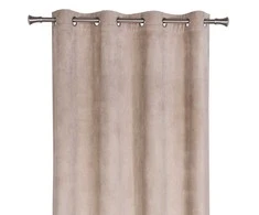 Naktinė užuolaida GRATER, su žiedais, rusvos spalvos spalvos, 140 x 260 cm