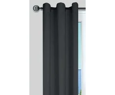Naktinė užuolaida NOTTE Blackout, su žiedais, pilkos sp., 135 x 250 cm, 100 % PES