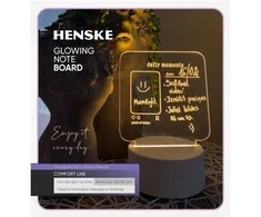 Naktinis LED šviestuvas užrašų lenta HENSKE, 3D, su rašikliu