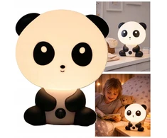 NAKTINIS LEMPAS VAIKAMS BERNIUKAI MERGAITĖS PANDA ANT STALO DOVANA 3D meškiukas