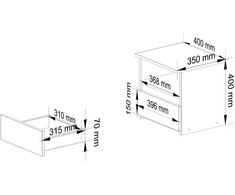 Naktinis staliukas CL1, balta