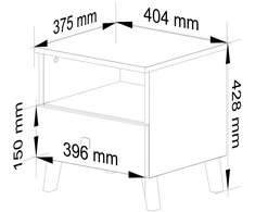 Naktinis staliukas MOBI K-01, kašmyro