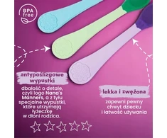 Nana's Manners Stage 1 Spalva 3 nujunkymo šaukštai