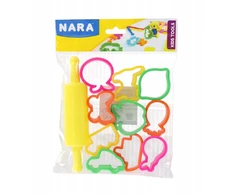 Nara Formelių rinkinys pjaustymui iš plastilino "Vaisiai" 10 vnt. + volelis