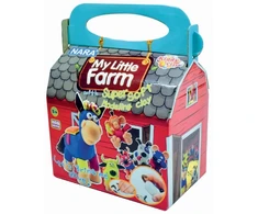 Nara Kūrybinis rinkinys vaikams: plastilinas, formelės, ferma, kilimėlis