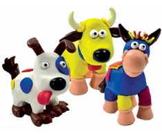 Nara Kūrybinis rinkinys vaikams: plastilinas, formelės, ferma, kilimėlis