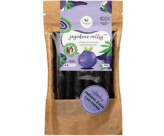 Naturalnie Zdrowi NATŪRALIAI SVEIKŲ VAISIŲ UŽKANDŽIAI BLUEBERRY VOLIUKAI KRAMTO TRENIRUOTĖS 50 g