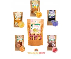 Naturalnie Zdrowi Sveikas užkandis be cukraus Rolls 6 skoniai Gumirolls Mango Blueberry ir kt