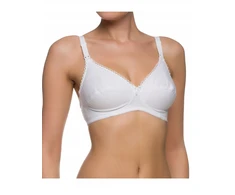 NATURANA 5089 BRA be virvelių, medvilnė maitinimui, balta 100B