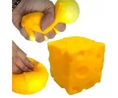 Nawitoys Gniotek Antistresinis sūris 7x7 cm XXL Squishy Geltona Cheese sensorinis žaislas