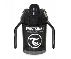 Neišsiliejantis puodelis su rankenėlėmis Twistshake Mini Cup, 230 ml, 4 mėn., juodas