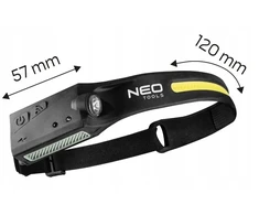 Neo Tools NEO žibintuvėlis 2in1 galvos ir šoninis LED įkraunamas lankstus priekinis žibintas