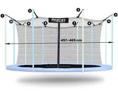 „Neosport“ tinklelio uždangos patalpoms, 465 cm, 15 pėdų, 10 vnt.