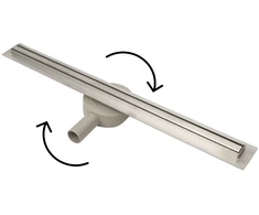 Nerūdijančio plieno dušo latakas BIELBET Slim, 700 mm, 360' reguliuojamas pajungimas