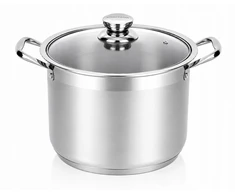 NERŪDIJANČIO PLIENO PUODAS 12L GASTRO INDUKCINIS 28CM AUKŠTAS DIDELIS ROSSNERIS